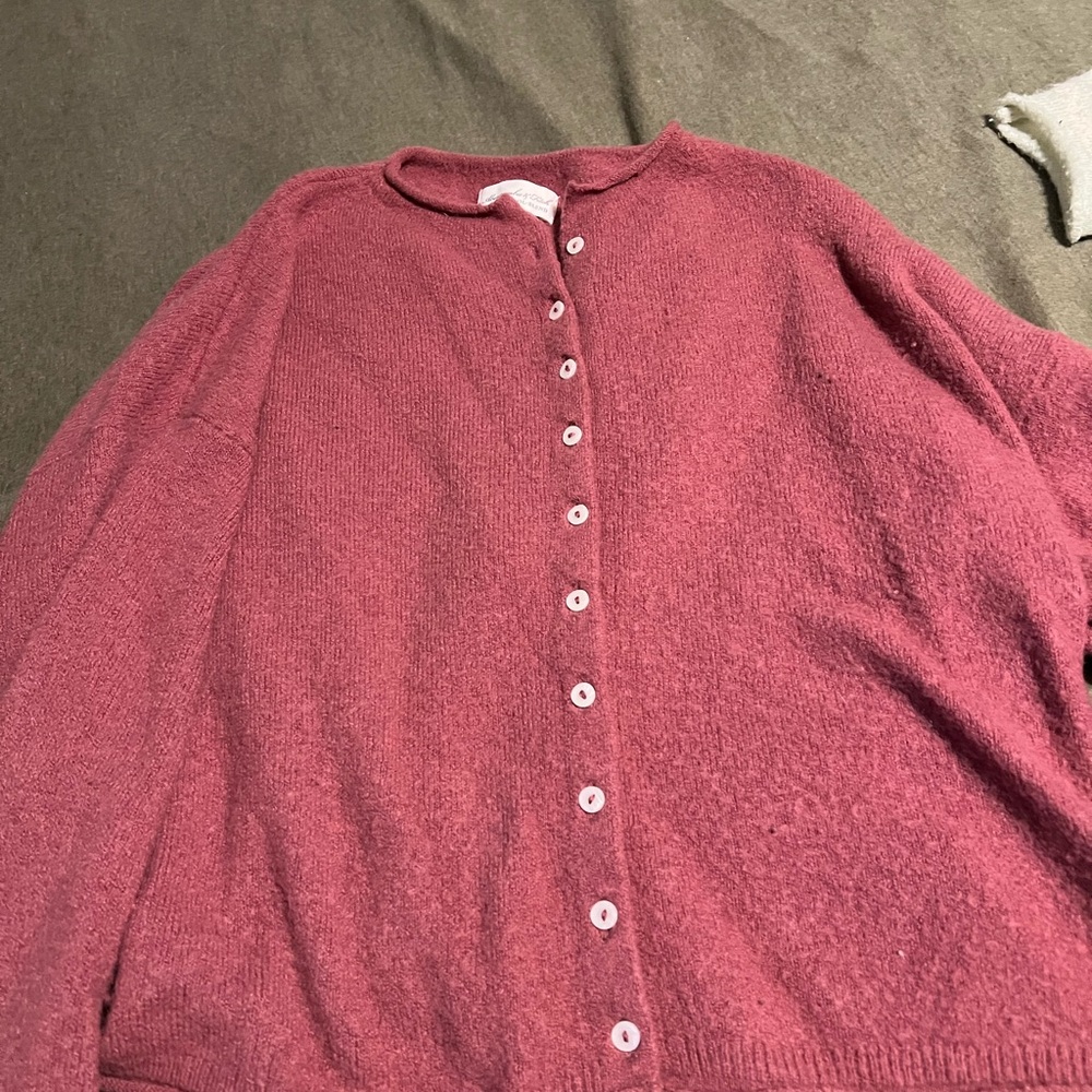 Abercrombie & Fitch Dusty Rose Button-Up Cardigan